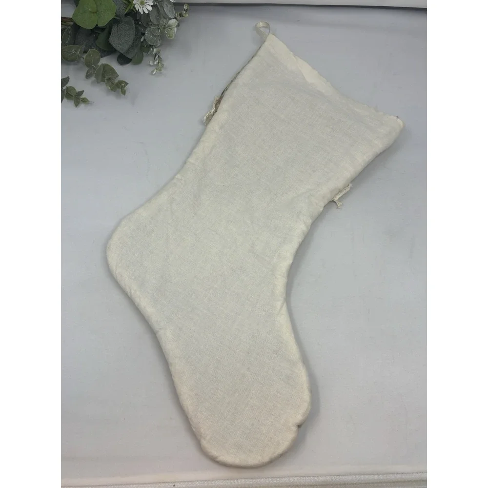 Christmas Stocking Antique‎ Quilt Patchwork Handmade Vintage Country Holidays